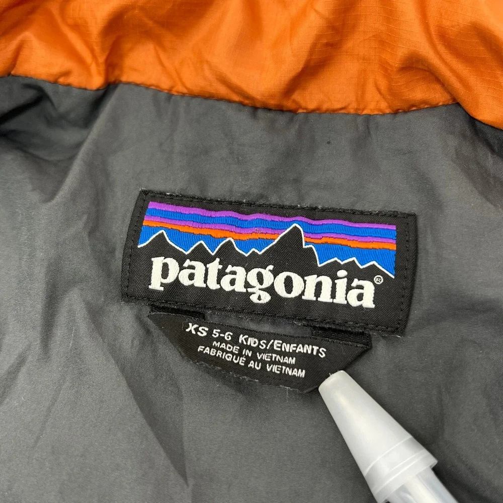 Patagonia Kids Nano Puff Insulated Puffer Jacket Burnt Orange Full Zip